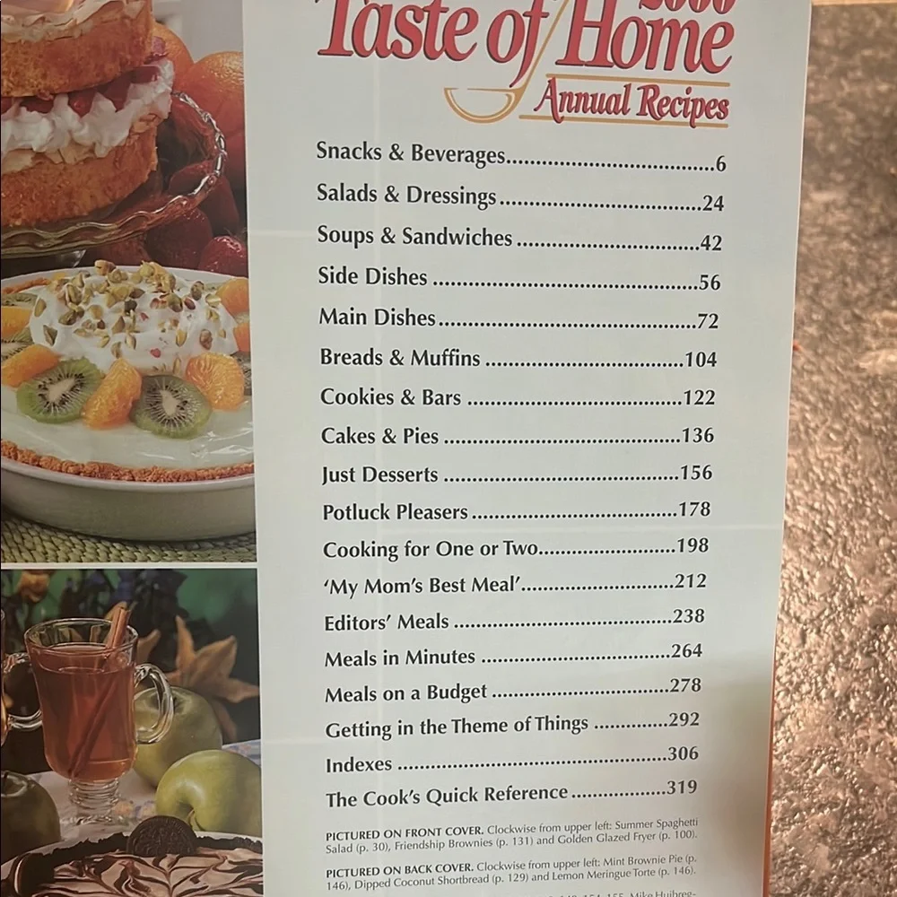 Taste Of Home Annual Recipies  Kitchen Cookbook 2000 Hardcover